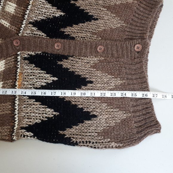 Vango Paris Vintage Tan Grandpa Knit Cardigan - Picture 12 of 12